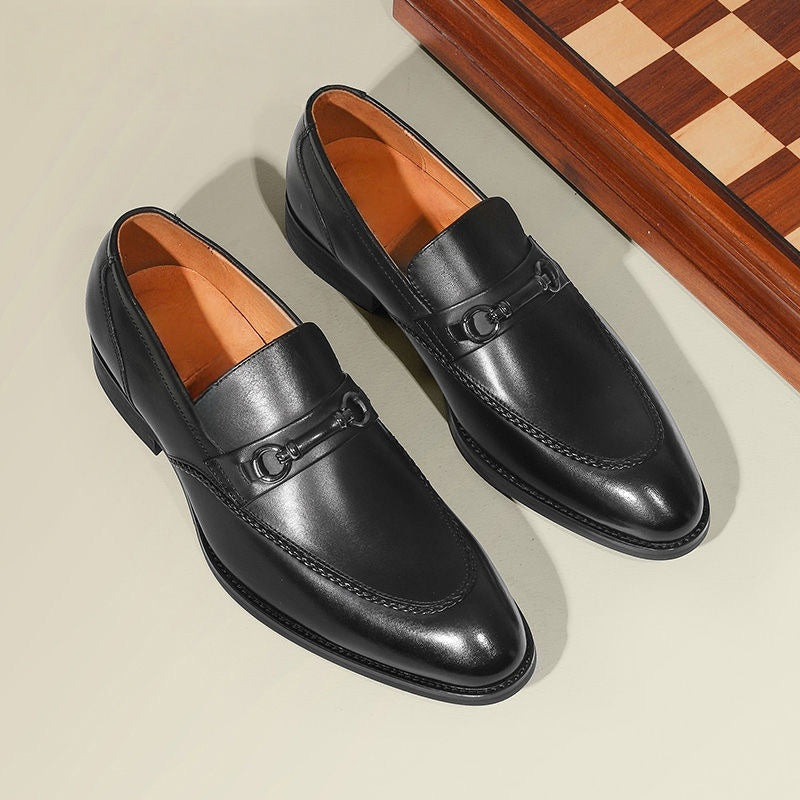 Calveto Fashion Casual Breathable Business Leather Shoes|Genuine Leather Loafer
