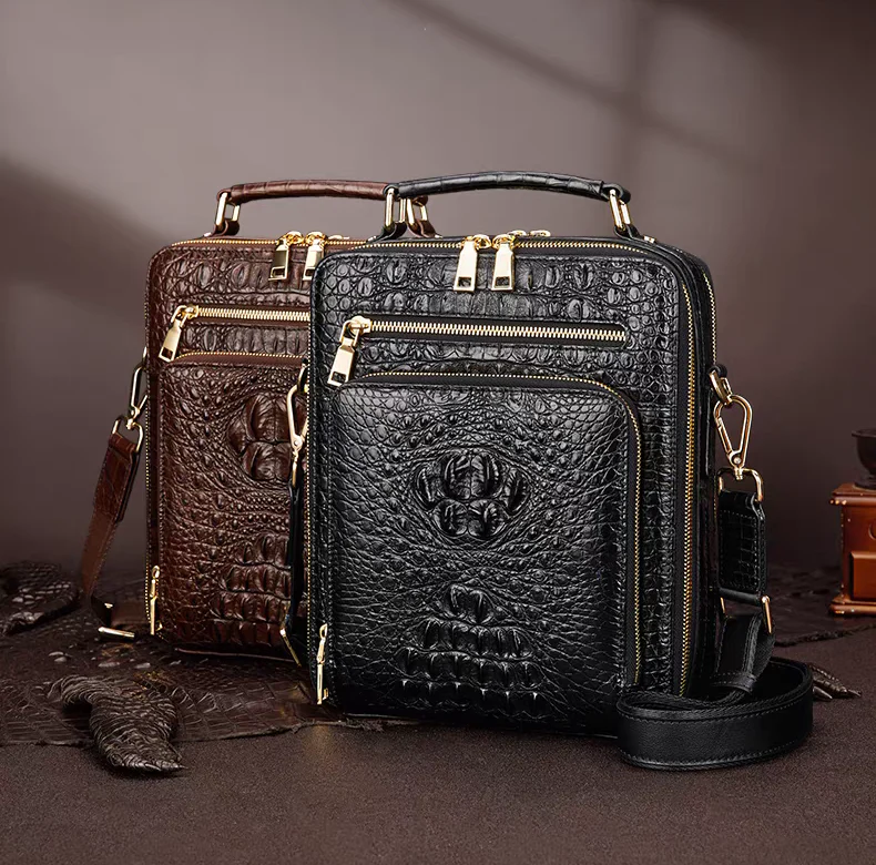 Nuevo bolso de mano informal con estampado de cocodrilo.