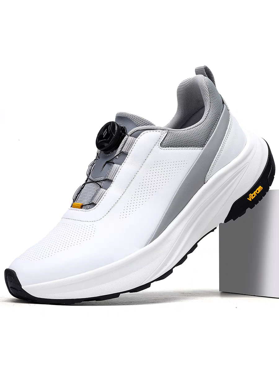 Calveto Men's Anti-Slip Running Shoes | Rotating Buckle, Lightweight Casual Sneakers
