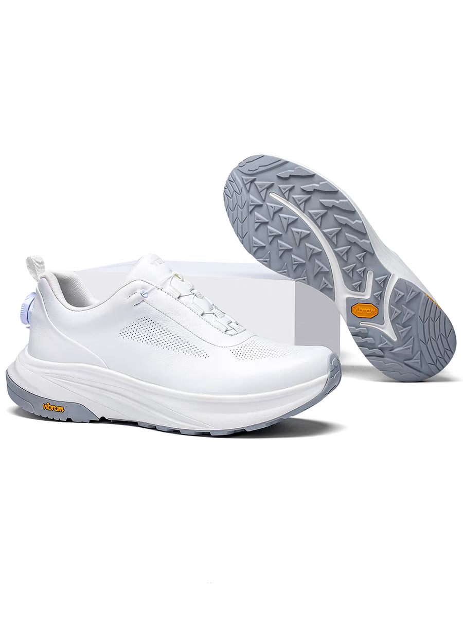 Calveto Men's New Top-Grain Leather Sneakers | Buckle Detail Premium Casual Shoes