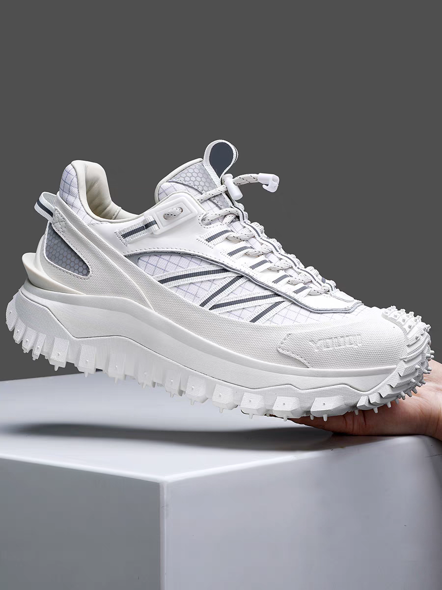 Calveto Men's Hybrid Leather Casual Sneakers | Platform Lifestyle Shoes w/ Textured Accents