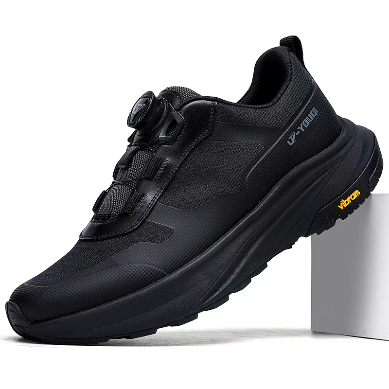 Calveto Men's Anti-Slip Running Sneakers | Rotating Buckle Casual Shoes