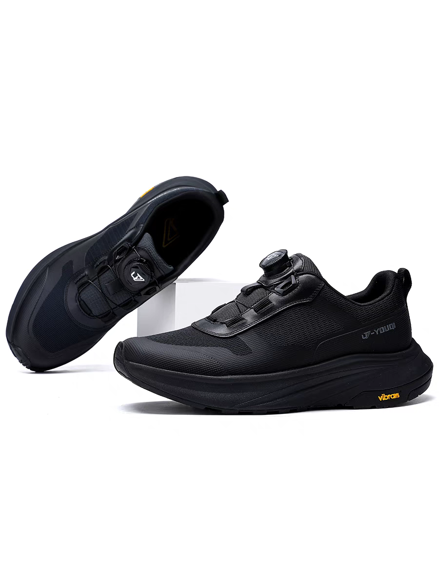 Calveto Men's Anti-Slip Running Sneakers | Rotating Buckle Casual Shoes