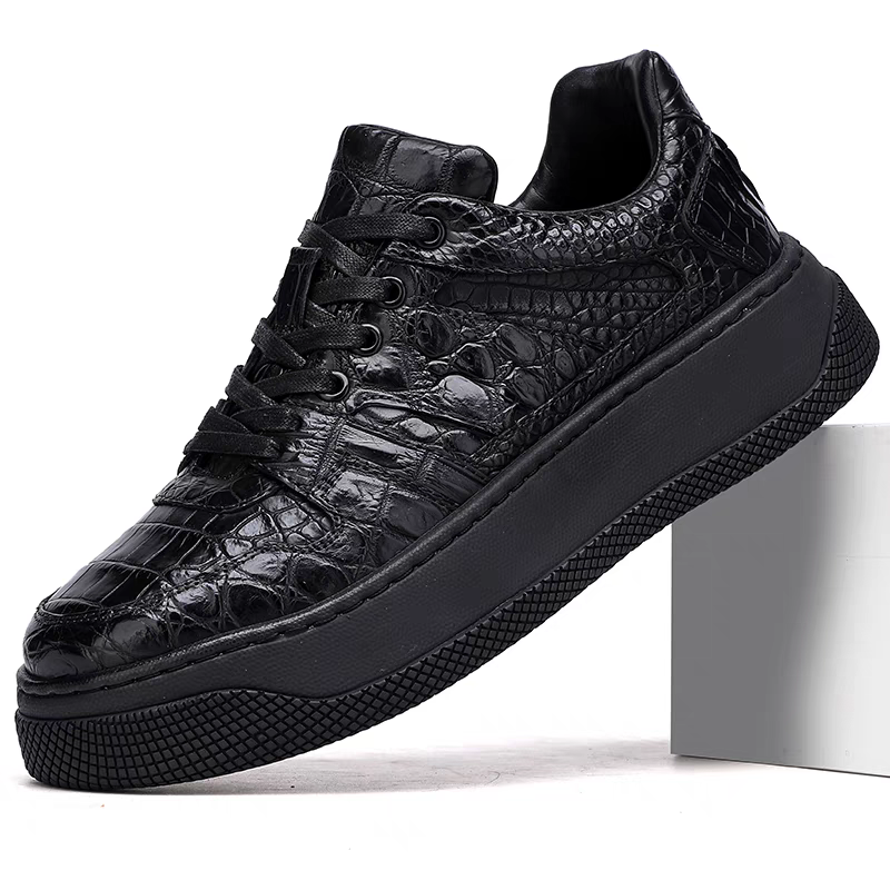 Calveto Men's Genuine Alligator Leather Sneakers | Prestige Chunky Sole Design