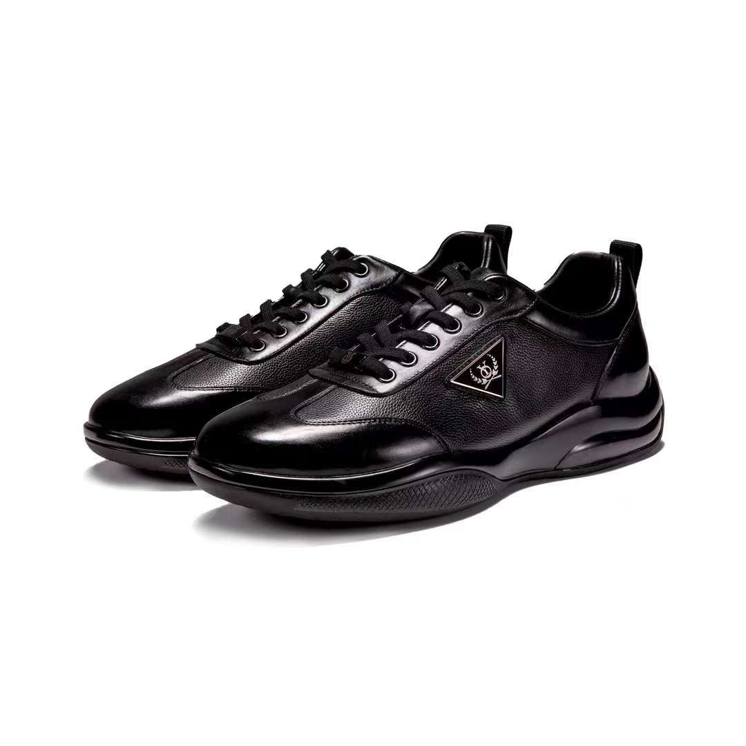 Men's comfortable, fashionable and breathable genuine leather soft-soled casual shoes-Brown