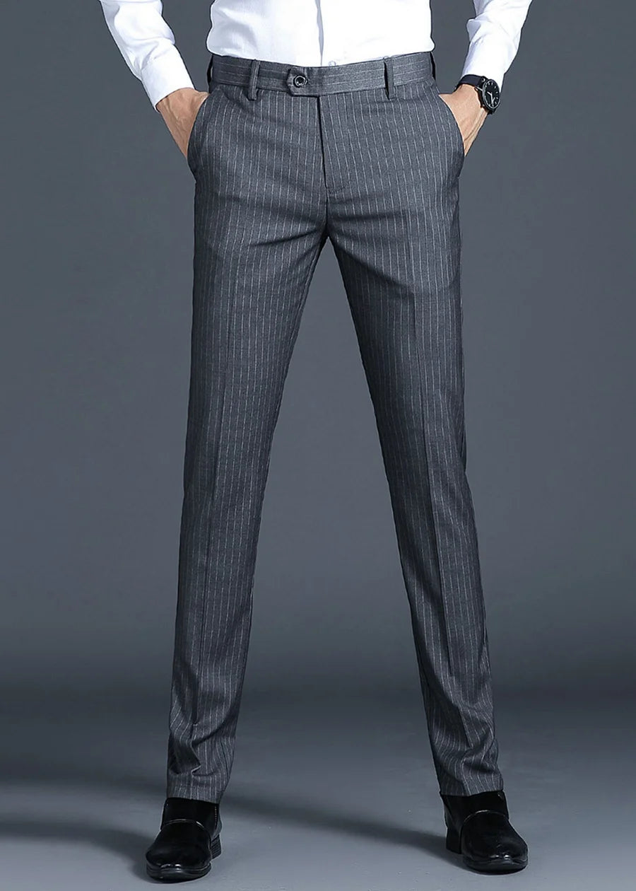 Calveto High-end Pendant Striped Dress Pants