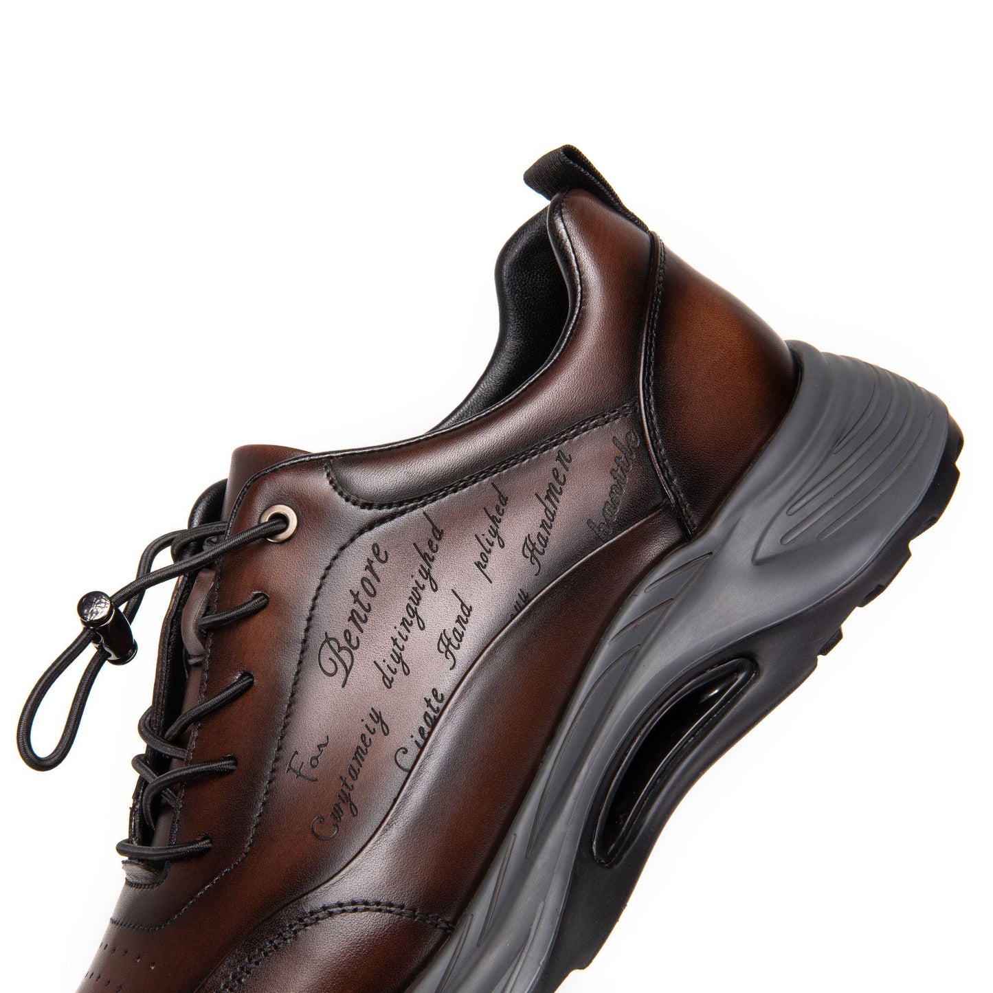 Crafton Heritage Luxe - Men's Artisan Hand-Antiqued Calfskin Clunky Sneakers