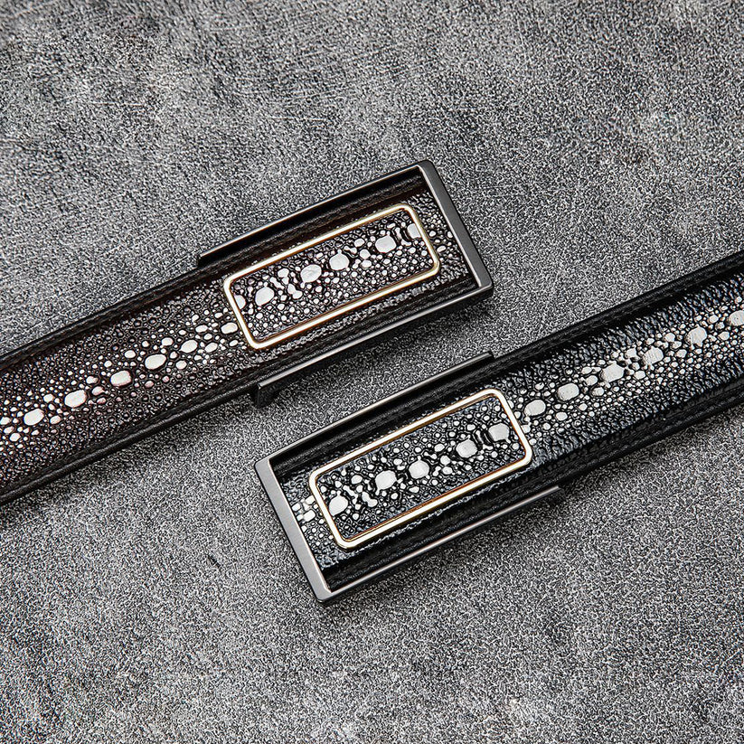 Premium Pearl Stingray Leather with Auto-Deploy Buckle