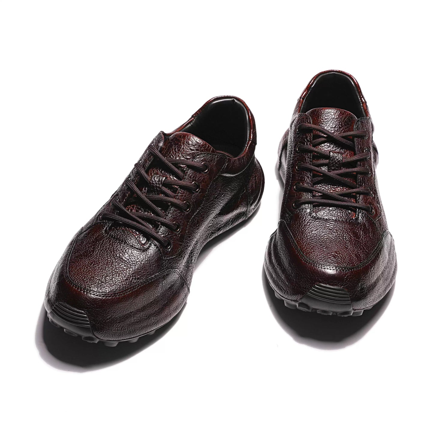 Crafton Heritage - Men's Genuine Wild Cowhide Breathable Soft Sole Stylish Business Retro Casual Jogging Shoes