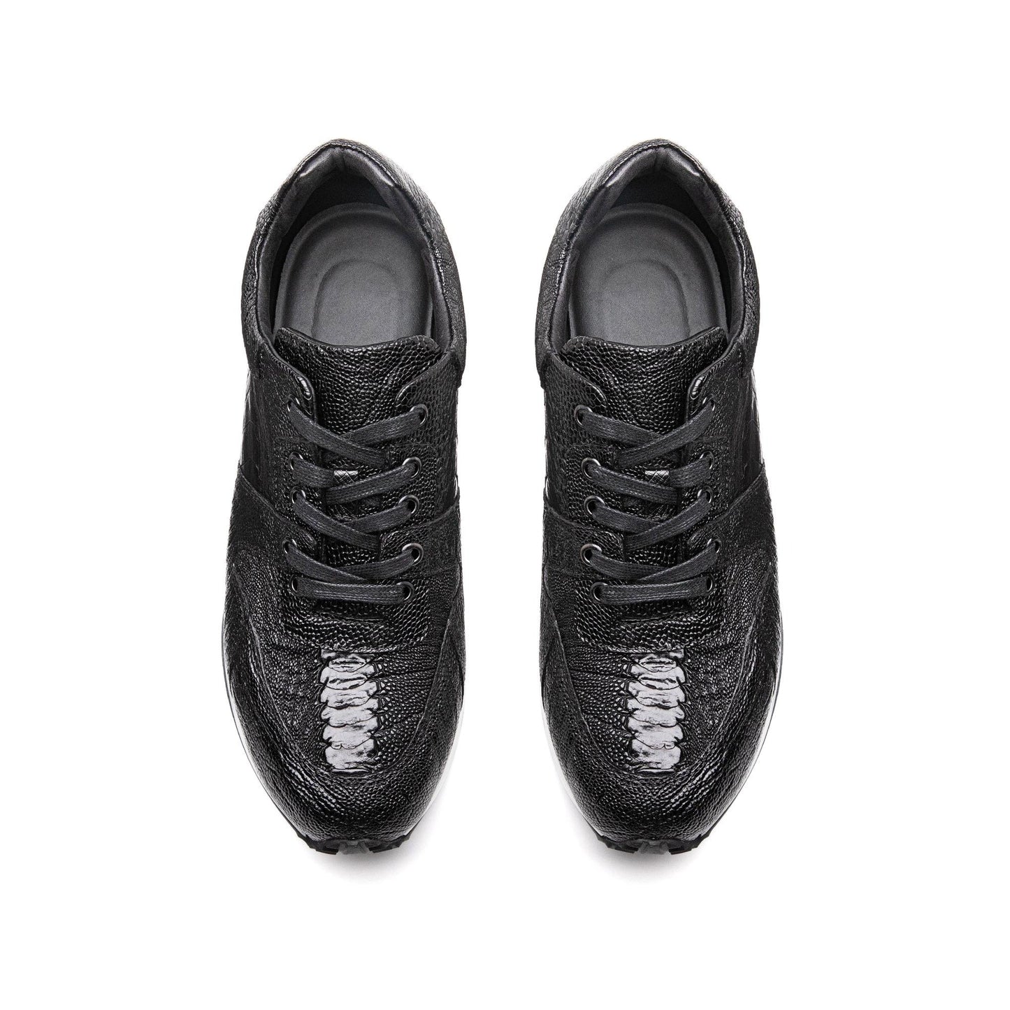 Crafton Heritage Premium Men's Handcrafted Ostrich Leg Leather Casual Sneakers - Breathable & Versatile Comfort