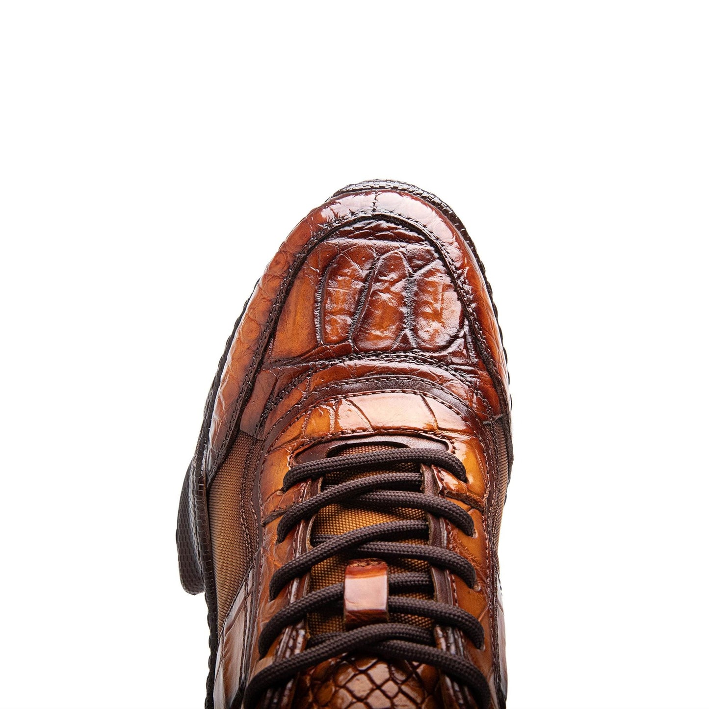 Crafton Heritage Premium Men's Summer Genuine Crocodile Leather Breathable Comfortable Stylish Trendy Casual Versatile Platform Clunky Sneakers