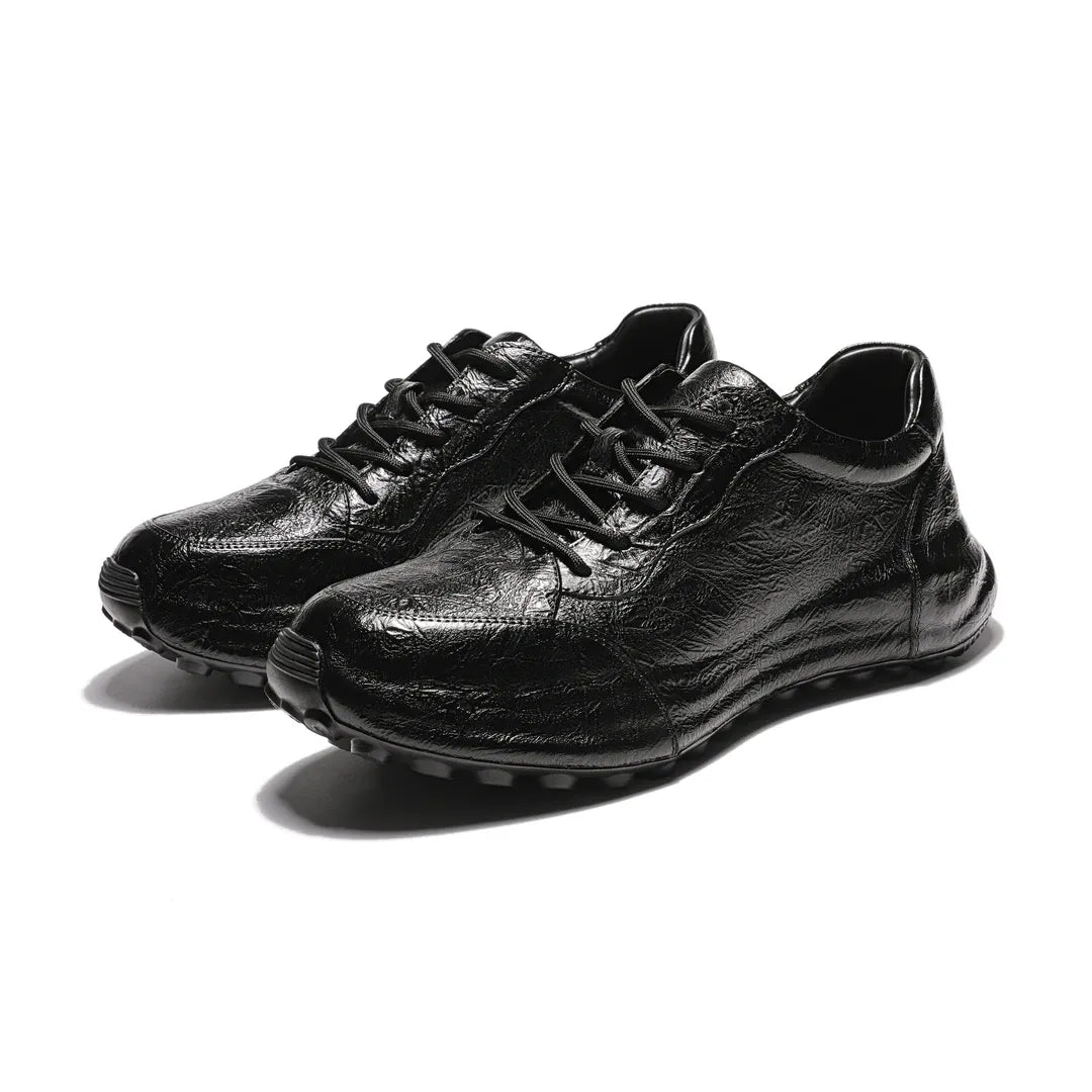 Crafton Heritage - Men's Genuine Wild Cowhide Breathable Soft Sole Stylish Business Retro Casual Jogging Shoes