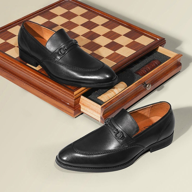 Calveto Fashion Casual Breathable Business Leather Shoes|Genuine Leather Loafer