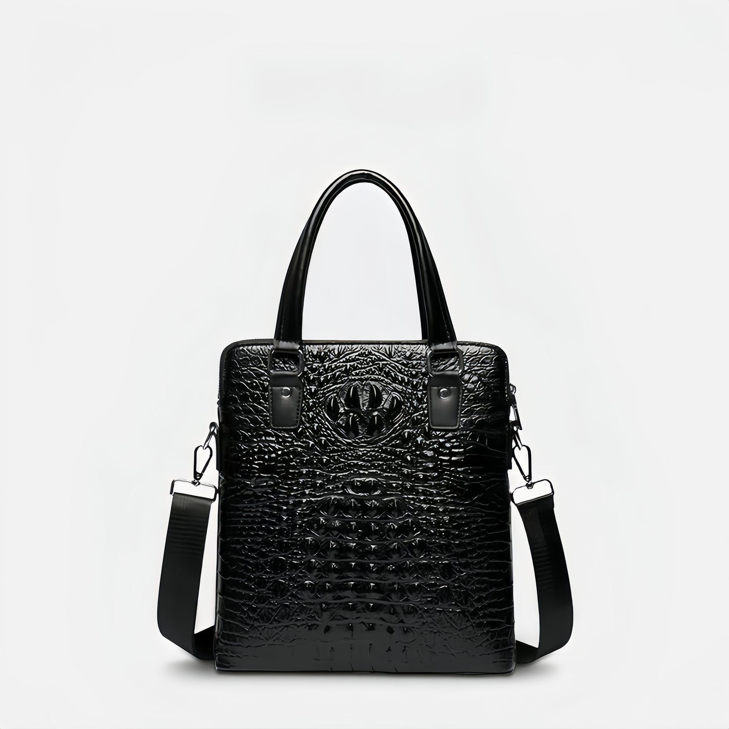 Crocodile pattern genuine leather men's handbag Business briefcase