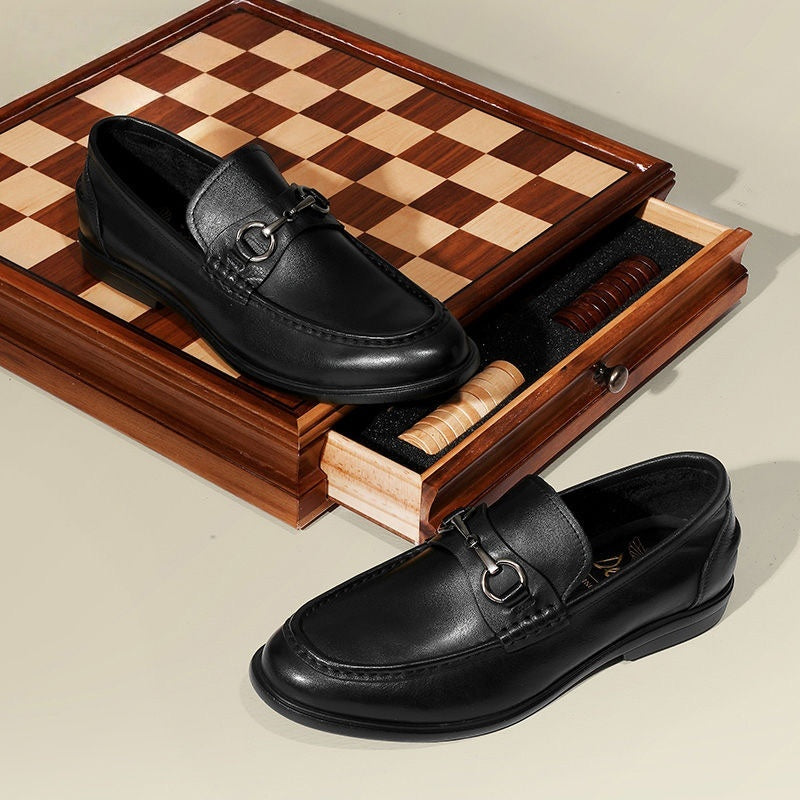 Breathable Summer Business Casual Slip-on Loafers for Men | Genuine Leather Sole, Lightweight & Comfortable Driving Shoes