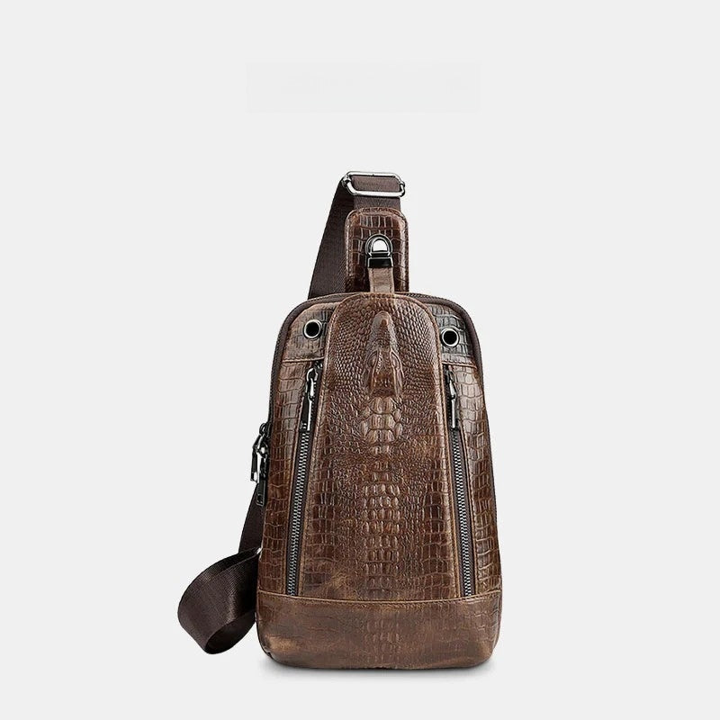 Men's vintage genuine leather shoulder crossbody bag