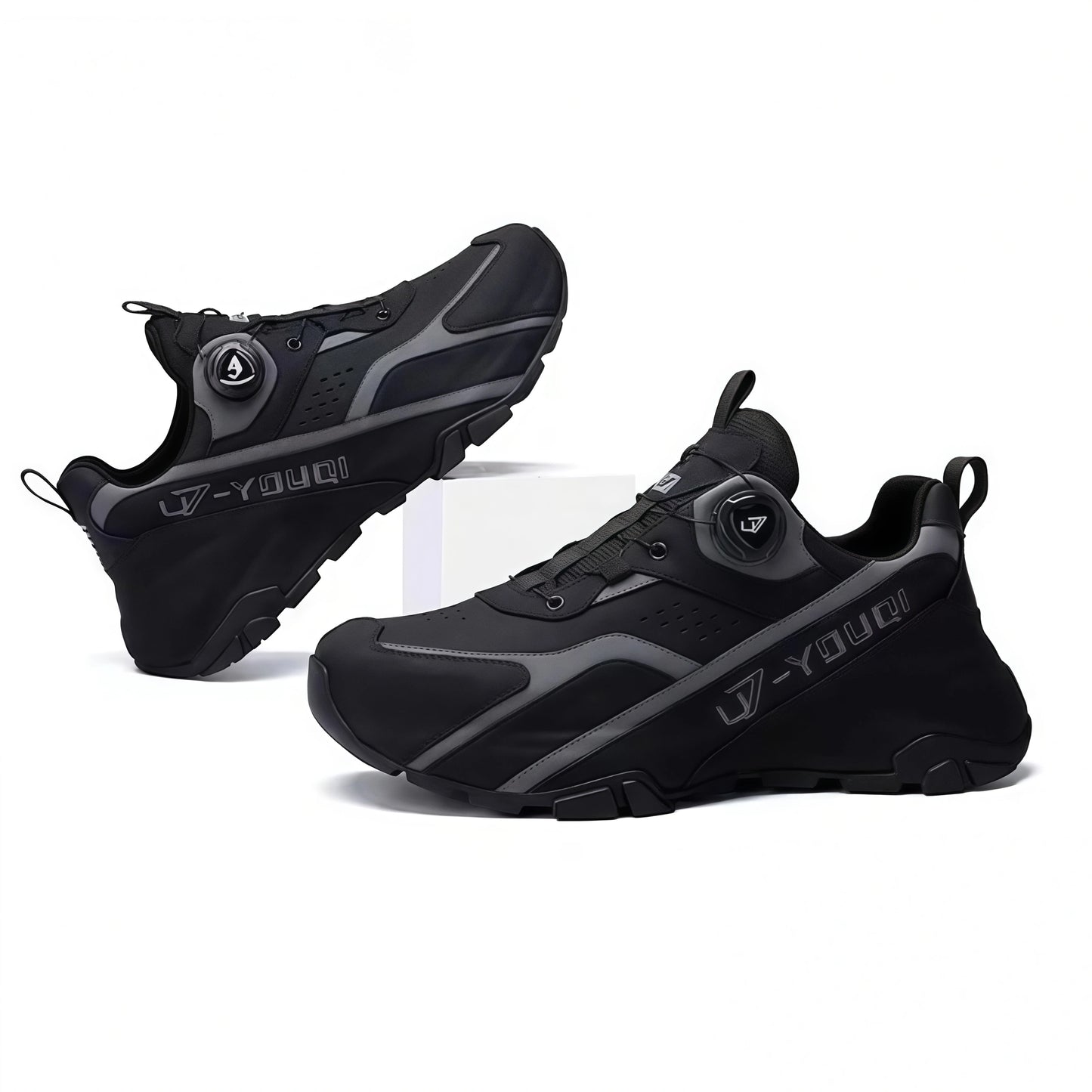 Calveto Breathable Casual Cowhide Chunky Sole Height-Enhancing Sneakers