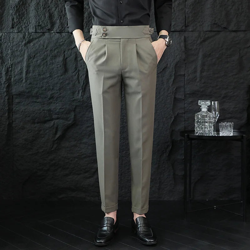 Calveto British Style Business Gentleman Suit Pants