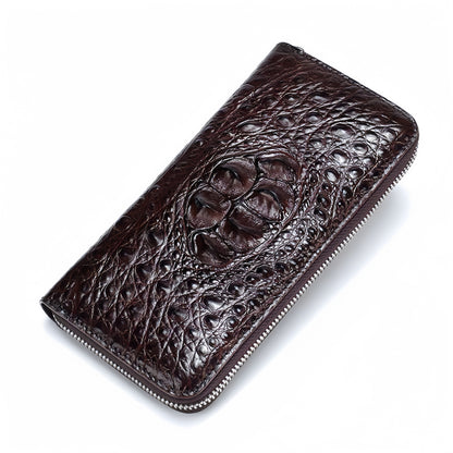 Men's crocodile patterned handbag wallet