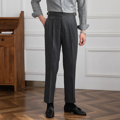 Calveto High-waisted Straight-leg Pants