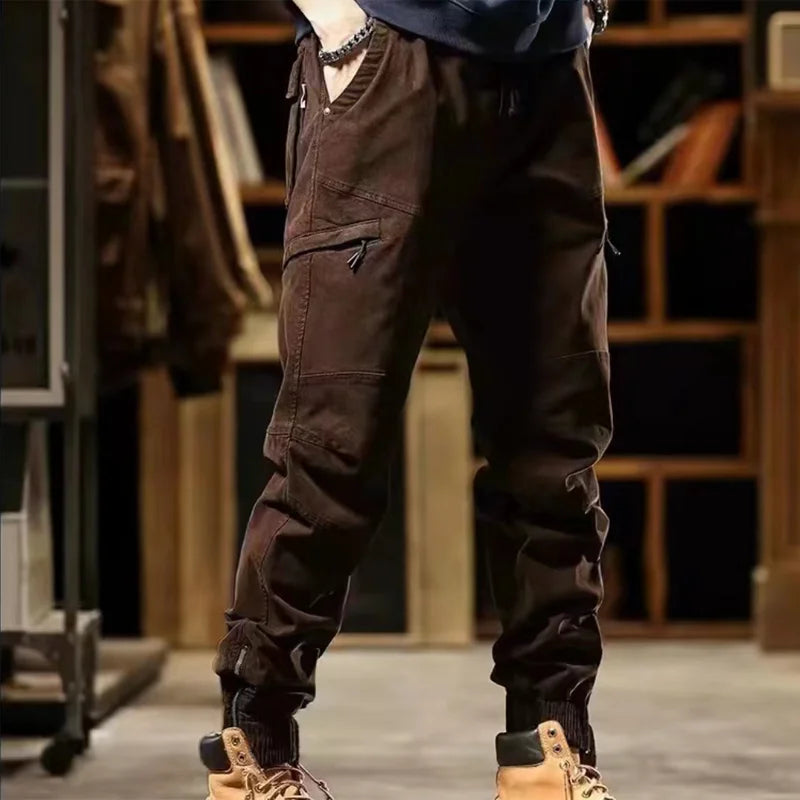 Calveto Vintage Casual Cargo Pants