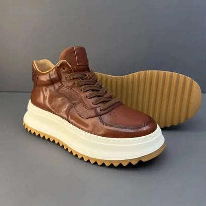 Calveto Handmade Retro Mid-top Casual Men Boots