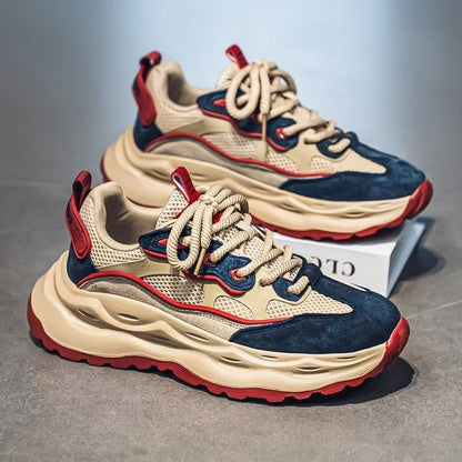 Calveto Handmade Retro Chunky Sneakers|Casual Jogging Shoes