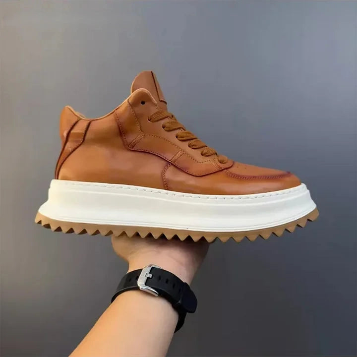 Calveto Handmade Retro Mid-top Casual Men Boots