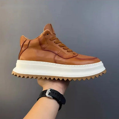 Calveto Handmade Retro Mid-top Casual Men Boots