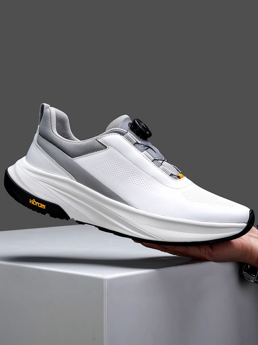 Calveto Men's Anti-Slip Running Shoes | Rotating Buckle, Lightweight Casual Sneakers