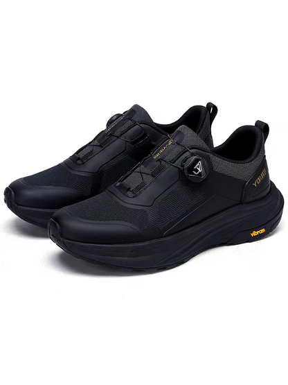 Calveto Men's Anti-Slip Running Sneakers | Rotating Buckle Casual Shoes
