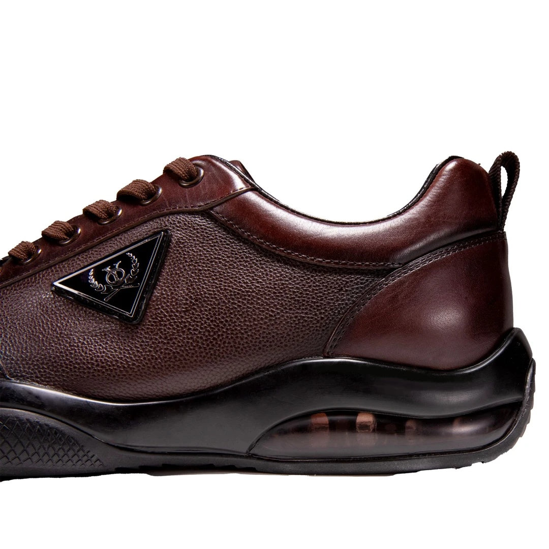 Men's comfortable, fashionable and breathable genuine leather soft-soled casual shoes-Brown