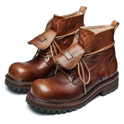 Calveto High-top Retro British Thick Soles Outdoor Martin Boots