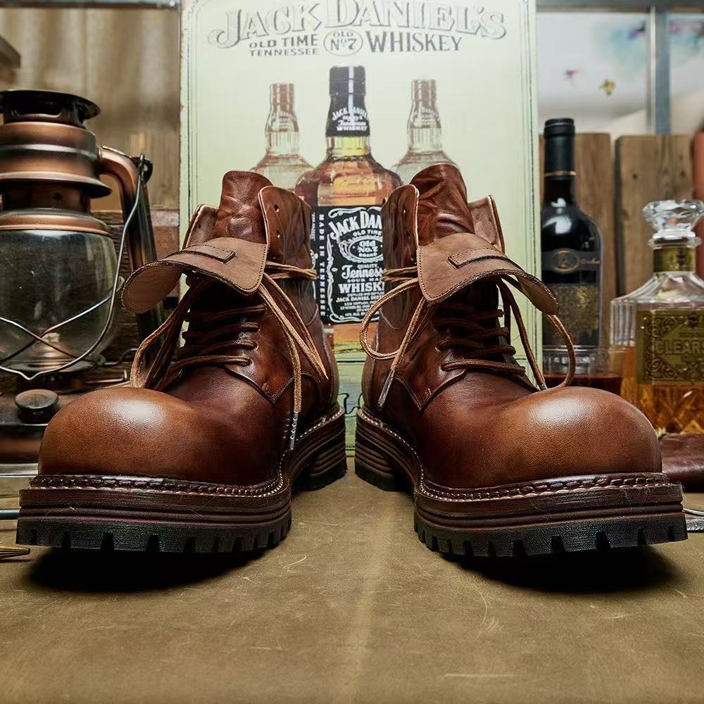 Calveto High-top Retro British Thick Soles Outdoor Martin Boots