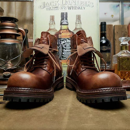 Calveto High-top Retro British Thick Soles Outdoor Martin Boots