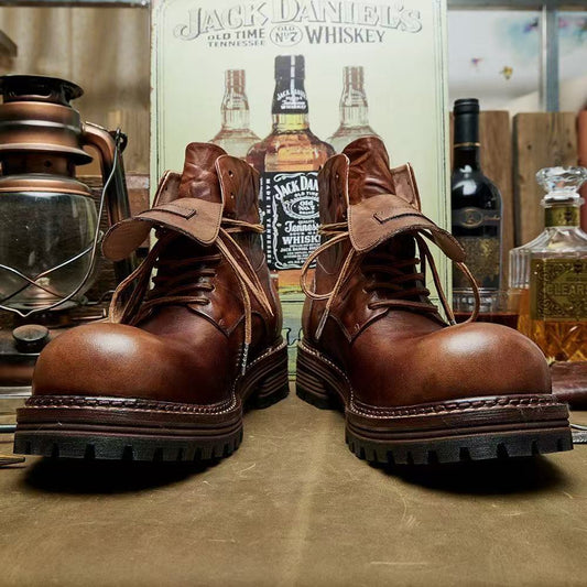 Calveto High-top Retro British Thick Soles Outdoor Martin Boots