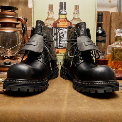 Calveto High-top Retro British Thick Soles Outdoor Martin Boots