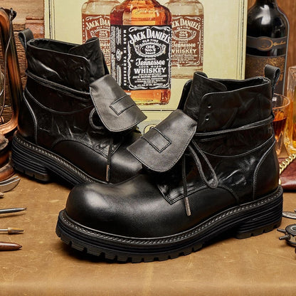 Calveto High-top Retro British Thick Soles Outdoor Martin Boots