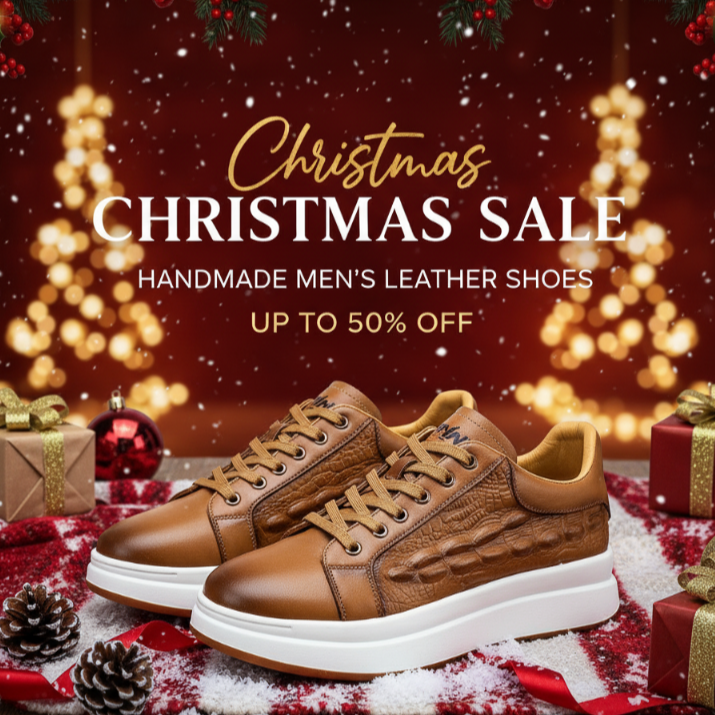 Calveto Crocodile Pattern Genuine Leather Round Toe Flat Casual Skate Shoes for Men | Lace-Up/Slip - On Arch Support Comfy Casual Sneakers