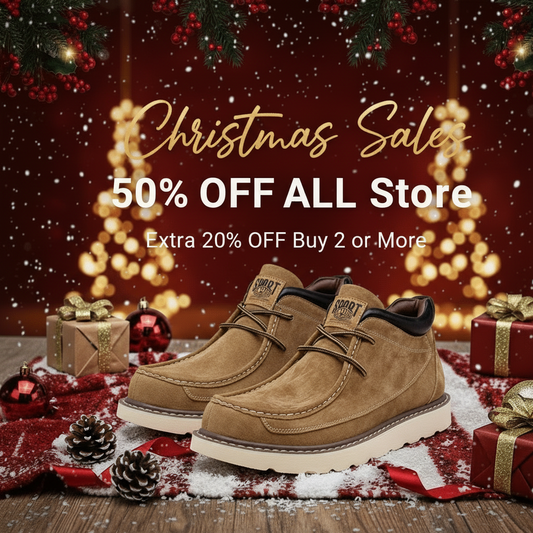 Calveto Handemade Retro British Style Trend Casual Leather Boots | Martin Boots