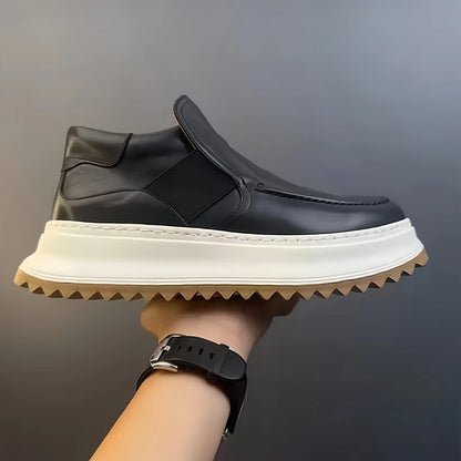 Calveto Handmade Retro British Style Horsehide Ankle Boot