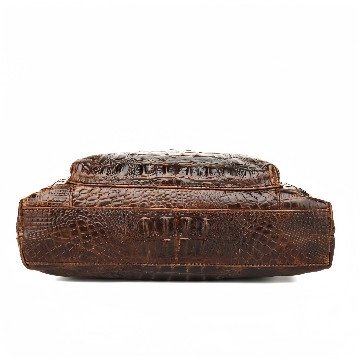 Men's Handheld Briefcase Crocodile Crossbody Bag