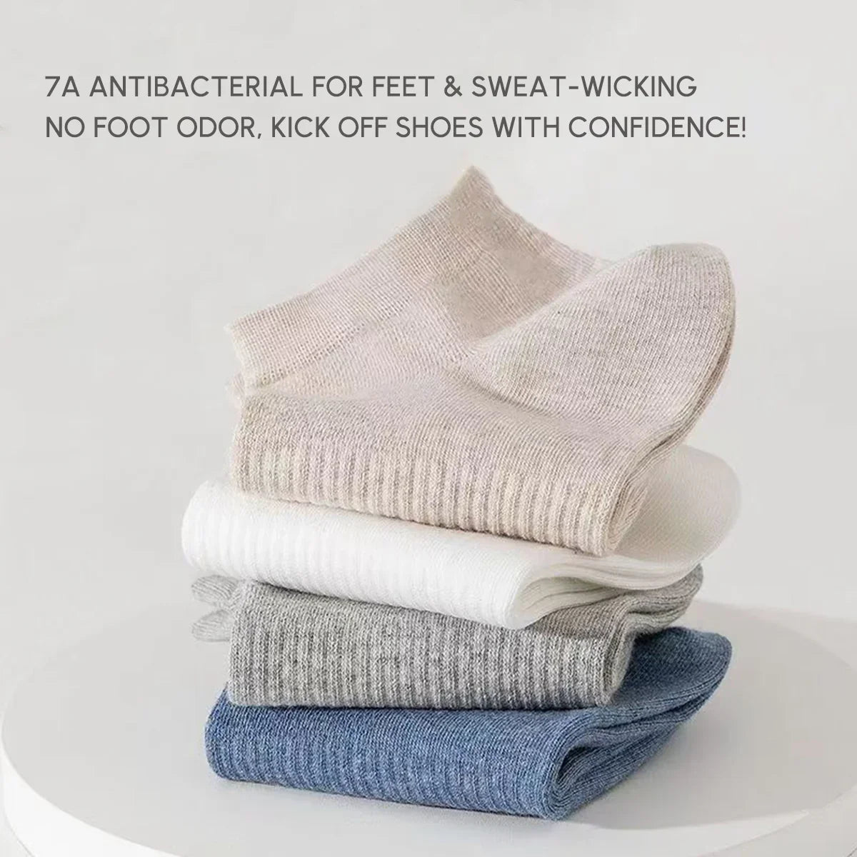 Men's Anti Odor Athletic Socks - Breathable Mesh No Show
