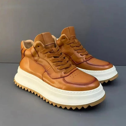 Calveto Handmade Retro Mid-top Casual Men Boots