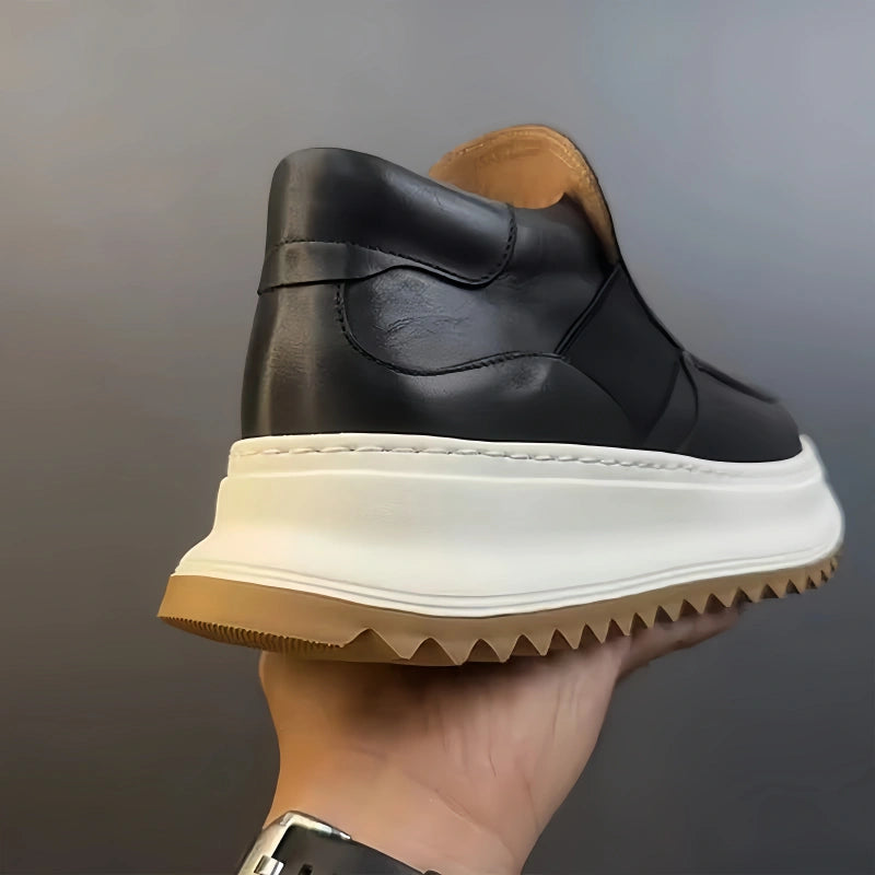 Calveto Handmade Retro British Style Horsehide Ankle Boot