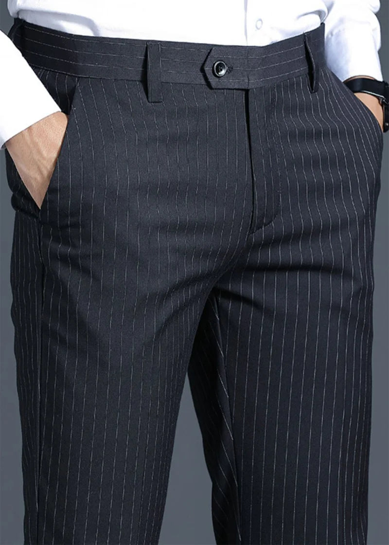 Calveto High-end Pendant Striped Dress Pants
