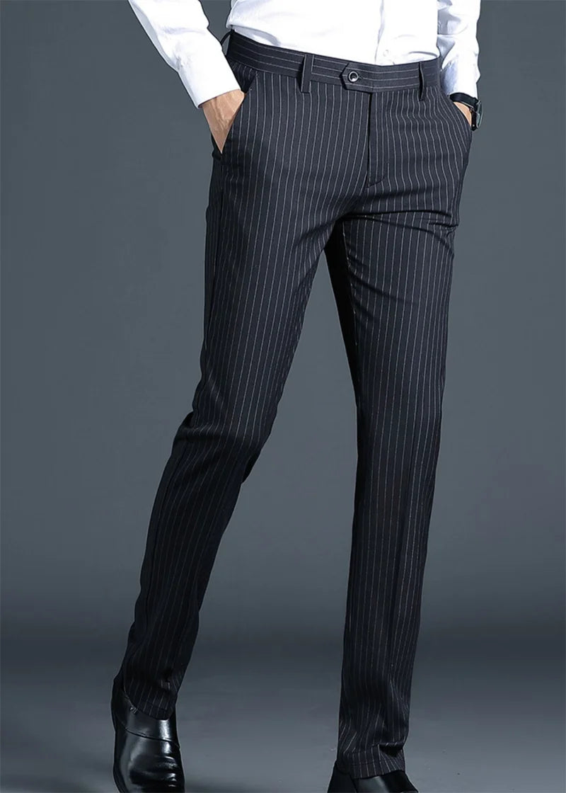 Calveto High-end Pendant Striped Dress Pants