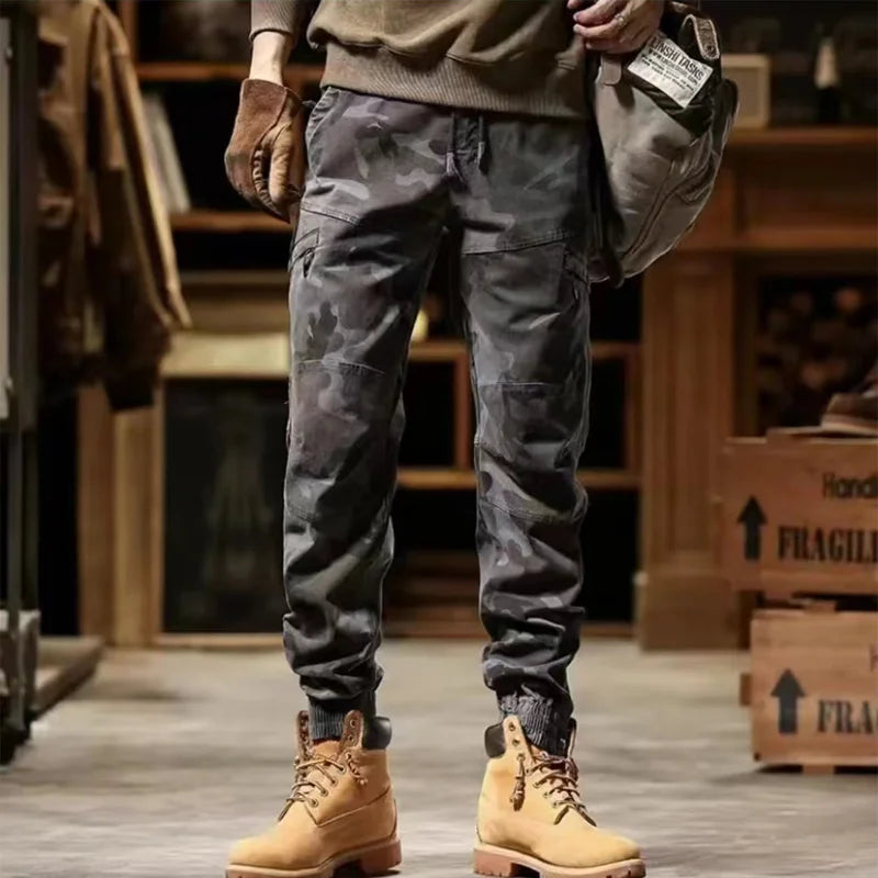 Calveto Vintage Casual Cargo Pants