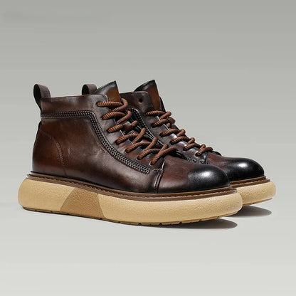 Calveto Leather Martin Thermal Fashion Luxury Men's Boots