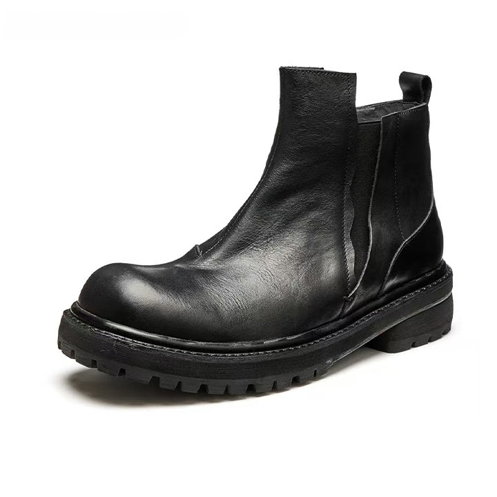 Calveto British Fashion Retro Chelsea Boots Versatile Martin Boots